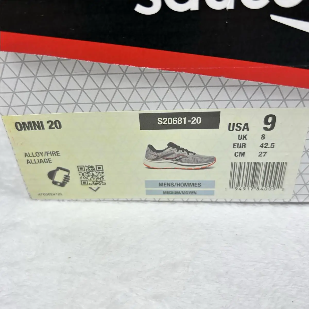 Saucony shoes - Omni 20 - Omni - S20681-20 - Alloy/Fire (UPC: 0194917840092) 12