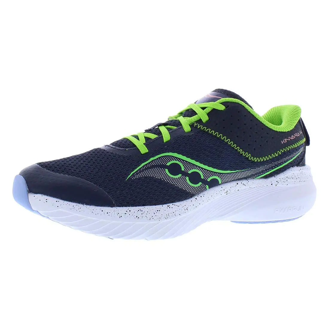 Saucony Kinvara 14 Lace to Toe PS Boys Shoes Size 6 Color: Navy/green - Navy/Green