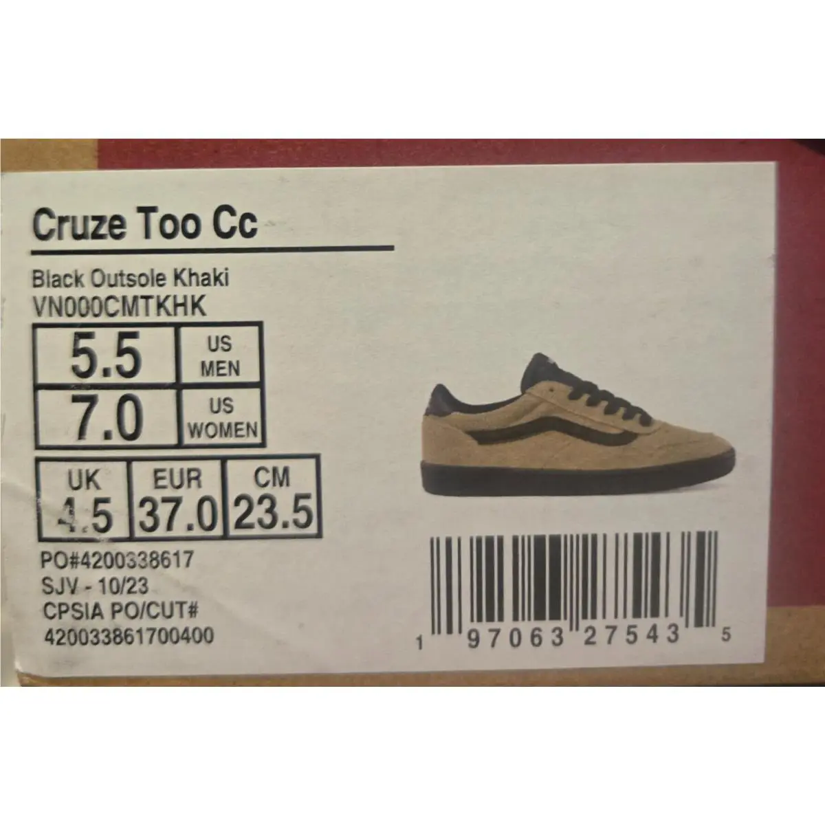 Vans shoes - VANS Cruze Too - Cruze Too - Black Outsole Khaki (UPC: 197063275435) 7