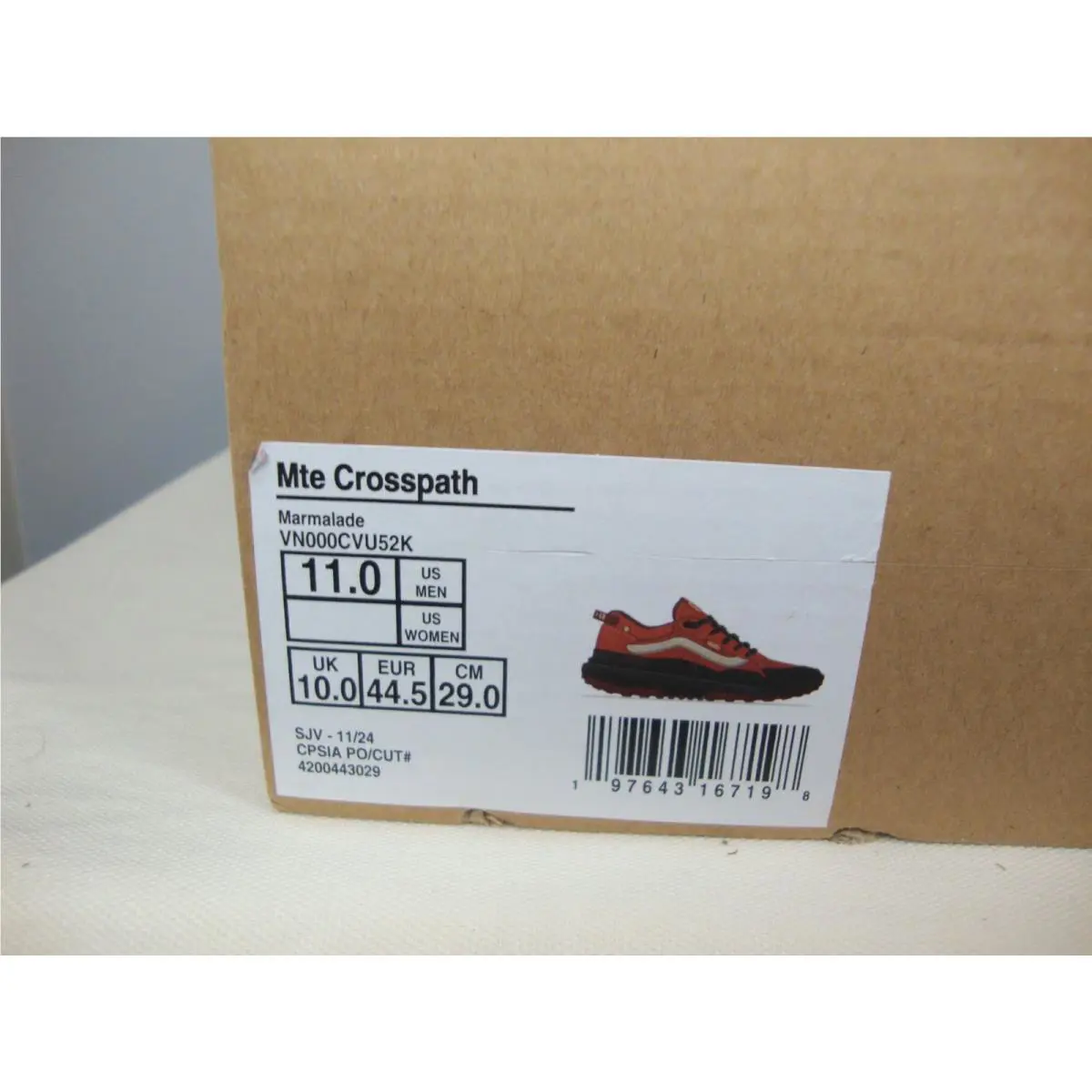 Vans shoes - VANS MTE Crosspath - MTE Crosspath - VN000CVU52K - Orange (UPC: 197643167198) 8