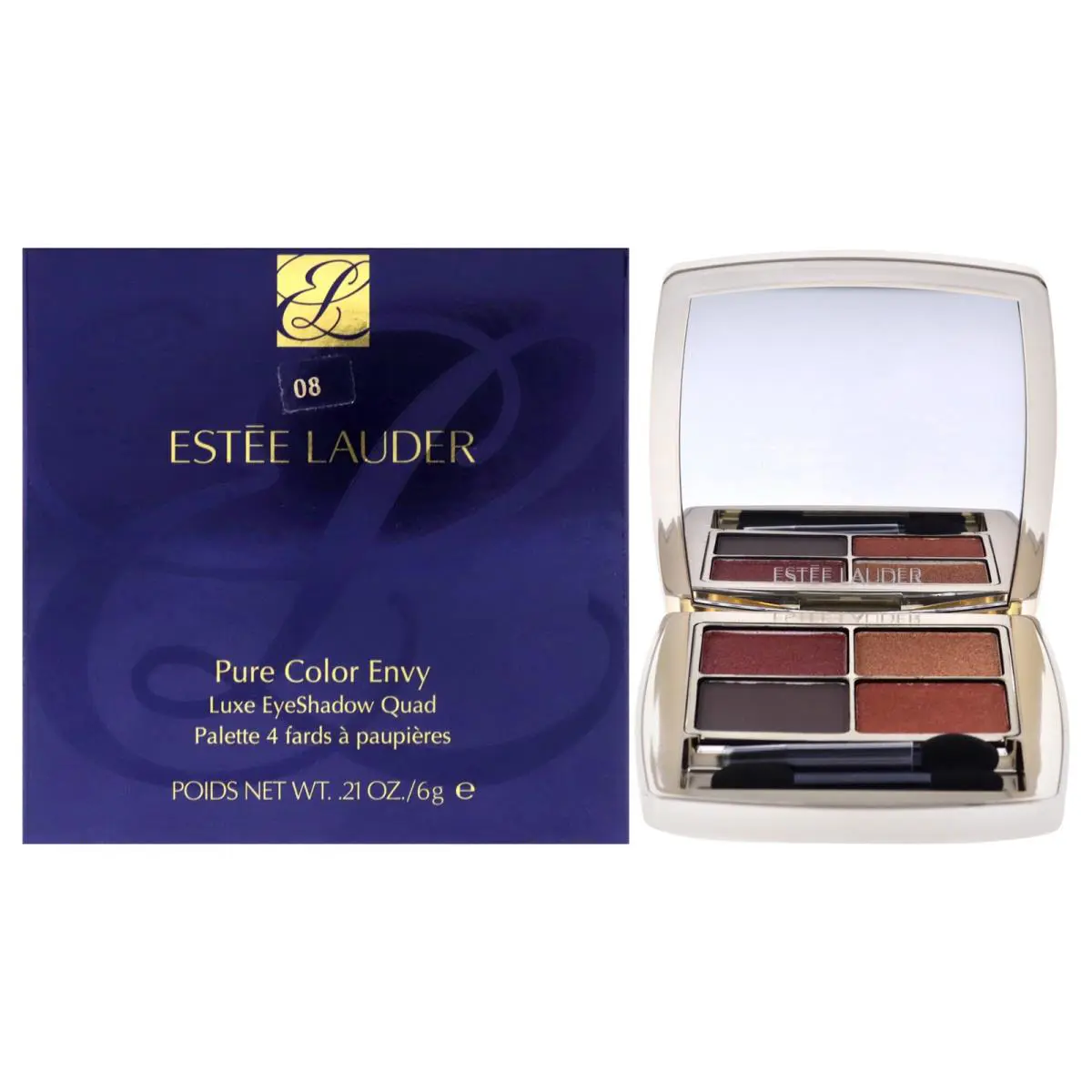 3 Pack Pure Color Eyeshadow Quad - 08 Wild Earth by Estee Lauder - 0.31 oz