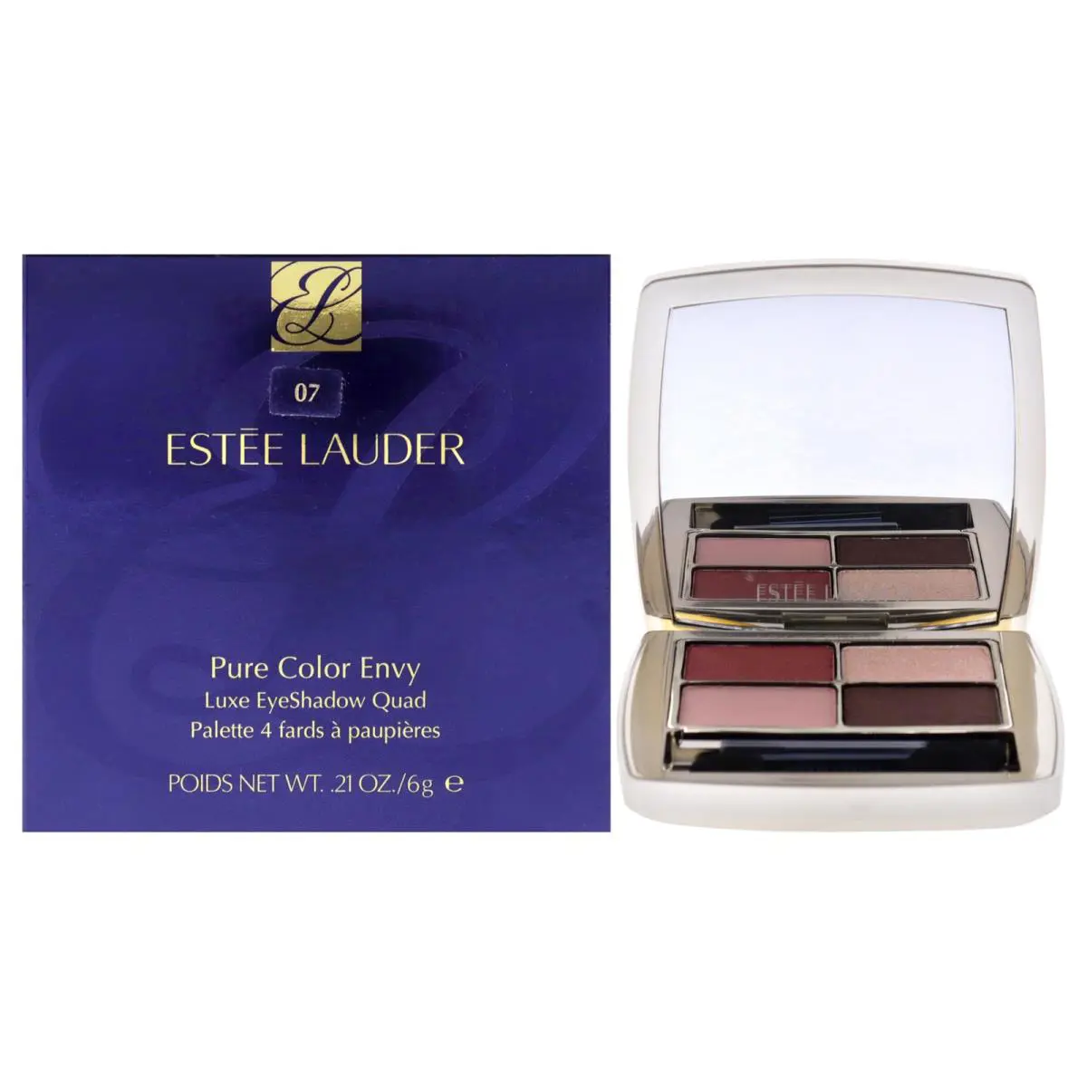 3 Pack Pure Color Envy Luxe Eyeshadow Quad-07 Boho Rose by Estee Lauder- 0.31 oz