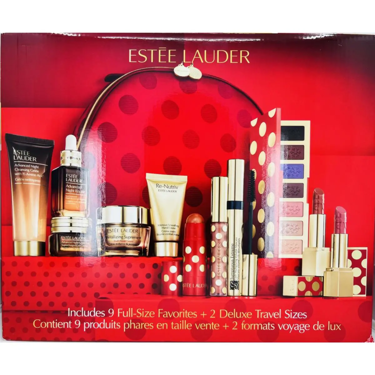 Estee Lauder Holiday Beauty Set - 11 Piece Set + Train Case