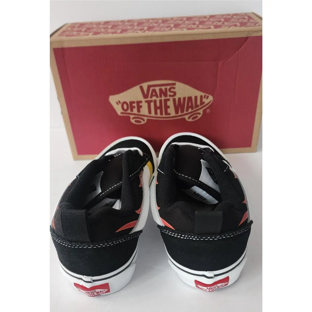 Vans shoes - VANS Knu Skool - Knu Skool - VN000EB9Y09 - Youth Vans Knu Skool Flame Black/Red VN000EB9Y09 1