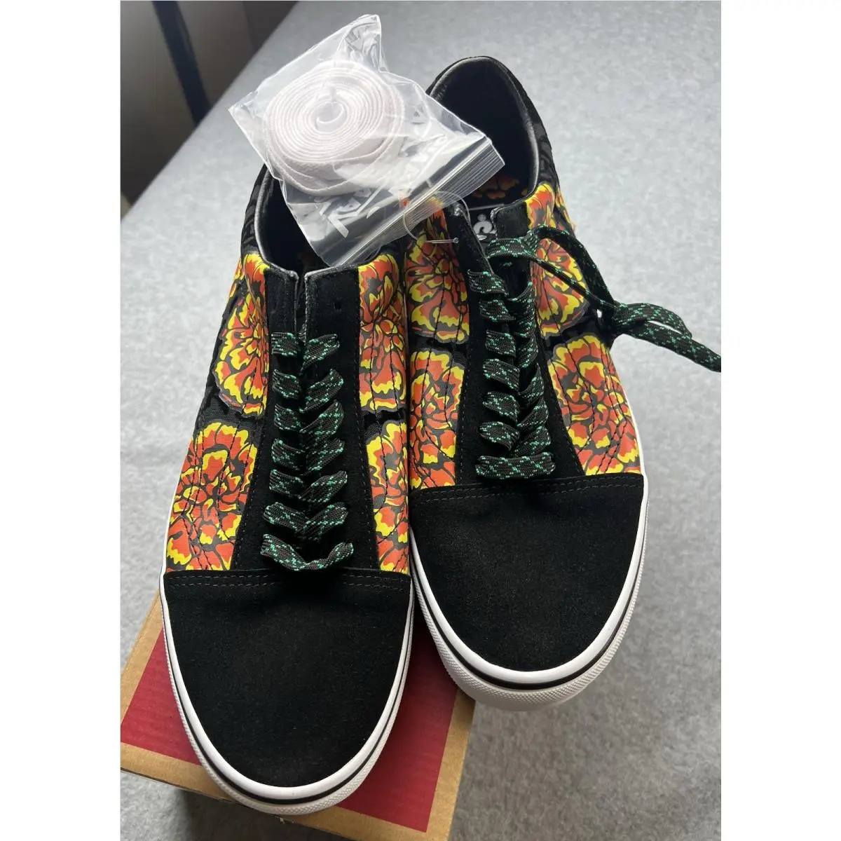 Vans Old Skool Dia De Los Muertos Black Yellow Skate Shoes Size Men’s 10.5