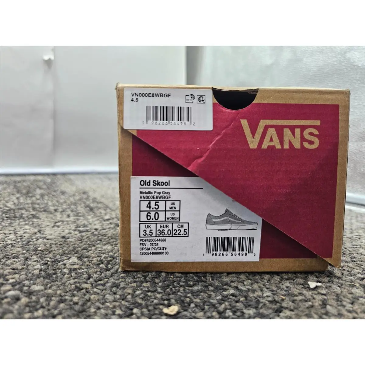Vans shoes - VANS Old Skool - Old Skool - VN000E8WBGF - Pop Grey 4