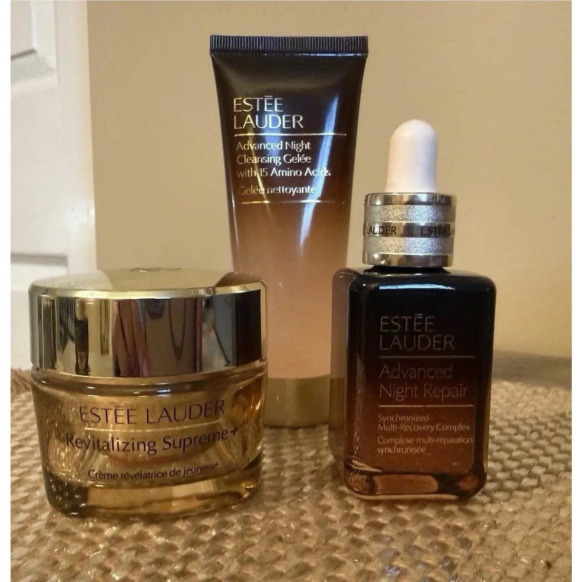 Estee Lauder Revitalizing Supreme 1oz + Advanced Night 1oz + Cleansing Gelee Set