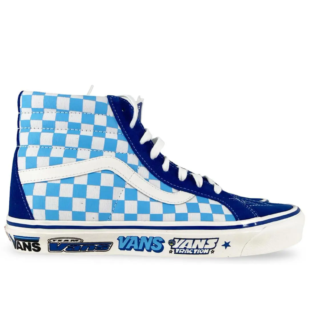 Size 12M/13.5W - Vans Unisex Style 38 Sneakers Blue/white VN0A5KRI5I - Blue, White