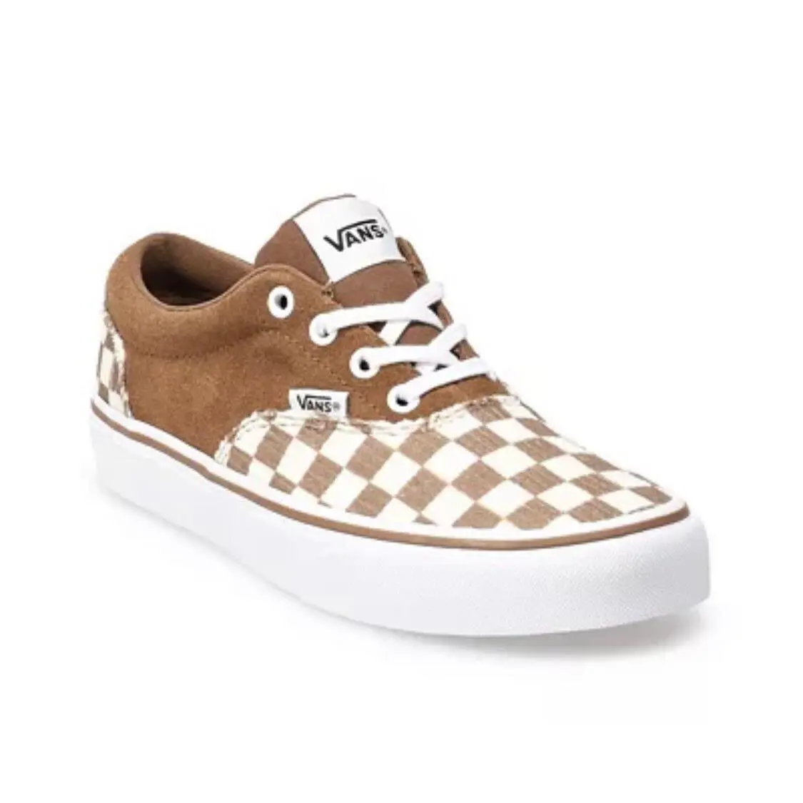 Vans Doheny Shoes Women’s Size 5 Dachshund Checkered Brown White Low-top - Brown, White