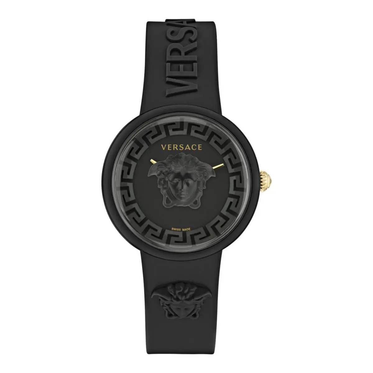 Versace Womens Black 39mm Strap Fashion Watch