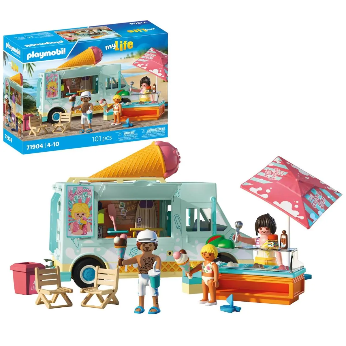 Playmobil Vacation on The Beach Ice Cream Truck Avec Surfshop Jouets à Par