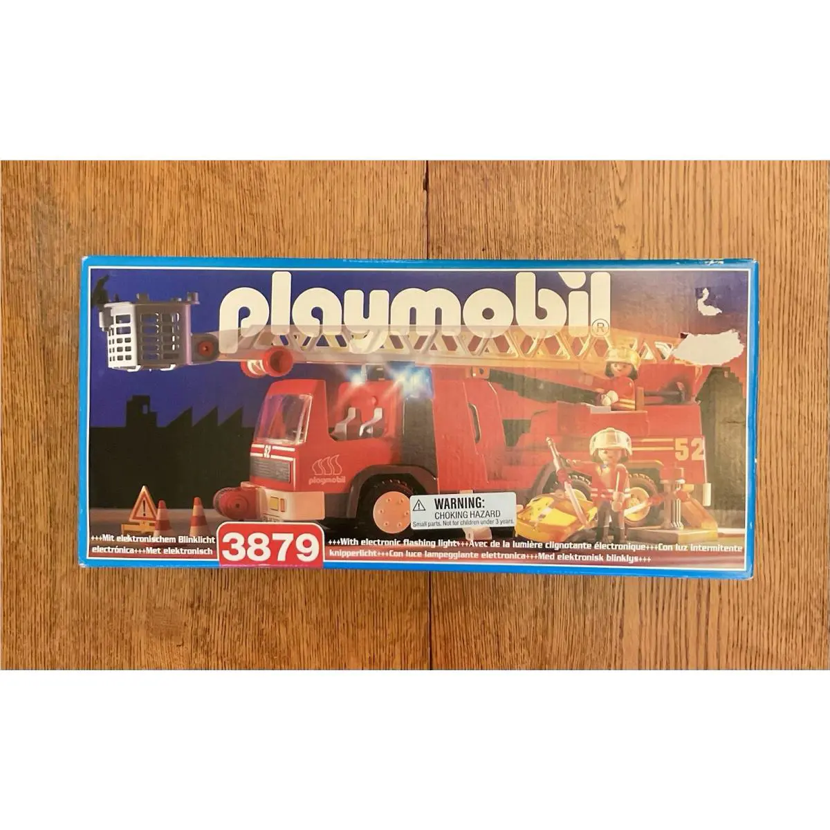 1996 Playmobil Fire Truck 3879 Retired Engine Ladder In Box - Nos