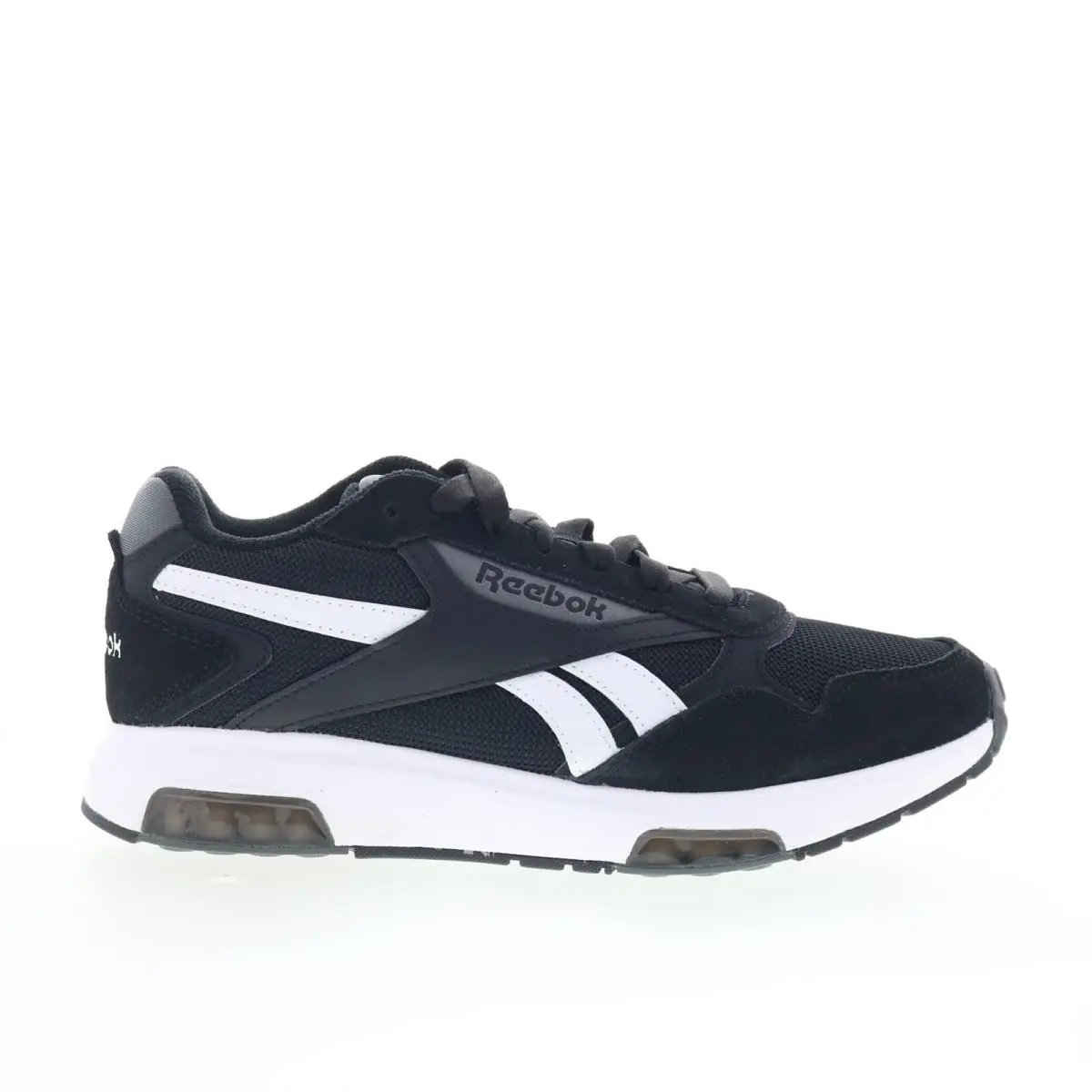 Reebok Glide Dmx Womens Black Suede Lace Up Lifestyle Sneakers Shoes