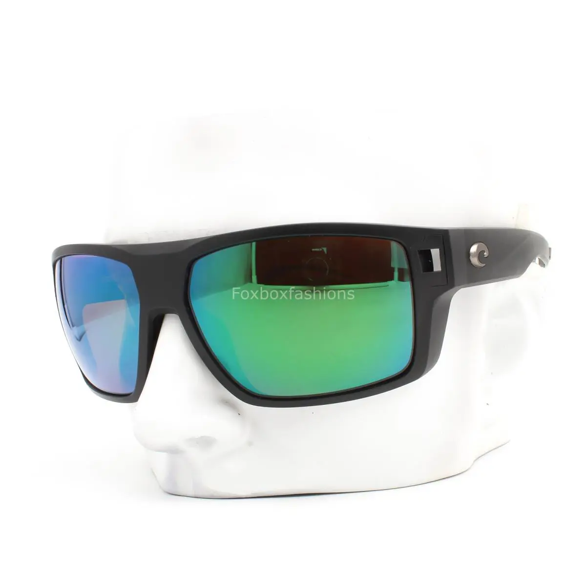Costa Del Mar Sunglasses Diego Matte Black Green Glass Polarized 580G W/case - Frame: Black, Lens: Green