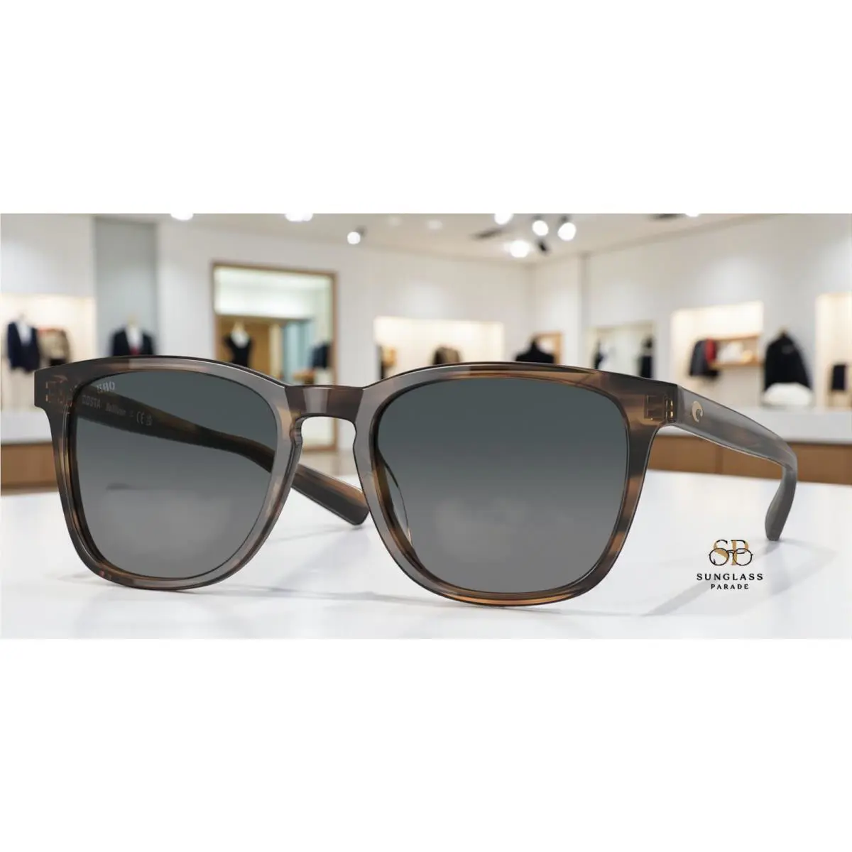 Costa Del Mar 6S2002 200217 Sullivan Salt Marsh Gry Grad Polarized 52 Sunglasses - Frame: Brown, Lens: Gray