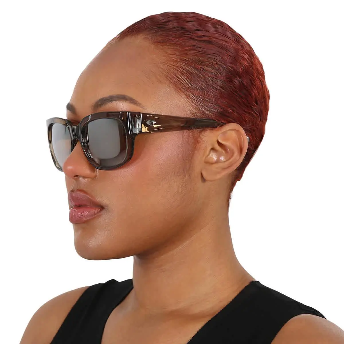 Costa Del Mar Waterwoman Copper Silver Mirror Polarized Glass Ladies Sunglasses - Brown, Frame: Brown, Lens: Multi