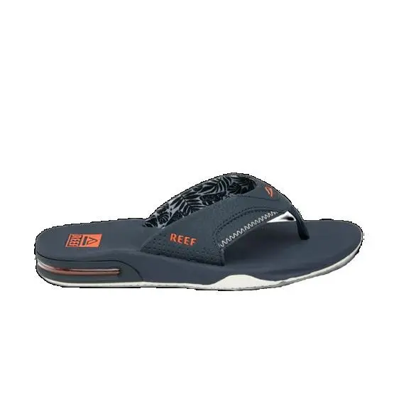 Reef Fanning Sandals Mens Navy Orange Tropical - Blue