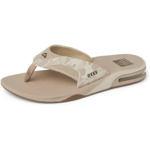 Man Reef Fanning High Arch Support Flip Flop Sandal CJ7610 Sand Camo