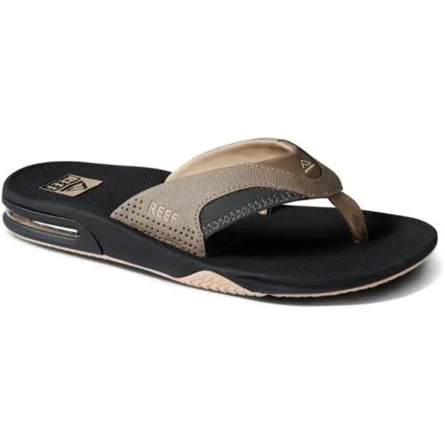 Man Reef Fanning Arch Support Flip Flop Sandal CJ5502 Fossil/raven - Fossil/Raven