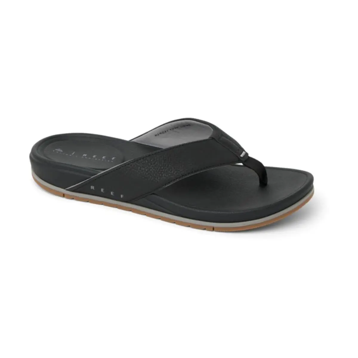 Reef Cushion Bonzer Mens Beach Sandals Black/gum - 8 Medium