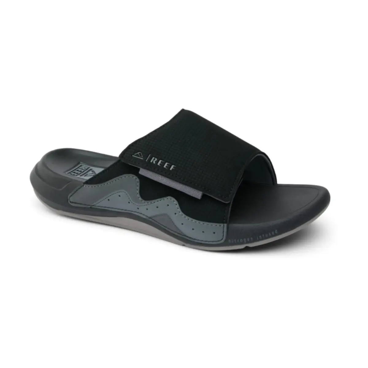Reef Swell Cruiser Slide - Mens Comfort Sandals Black/grey - 12 Medium
