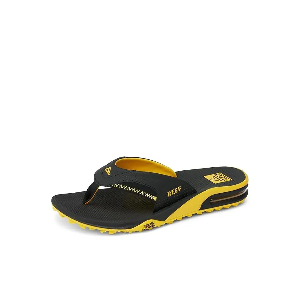 Fanning Pregame Mens Sandals Black/yellow - 13 Medium by Reef