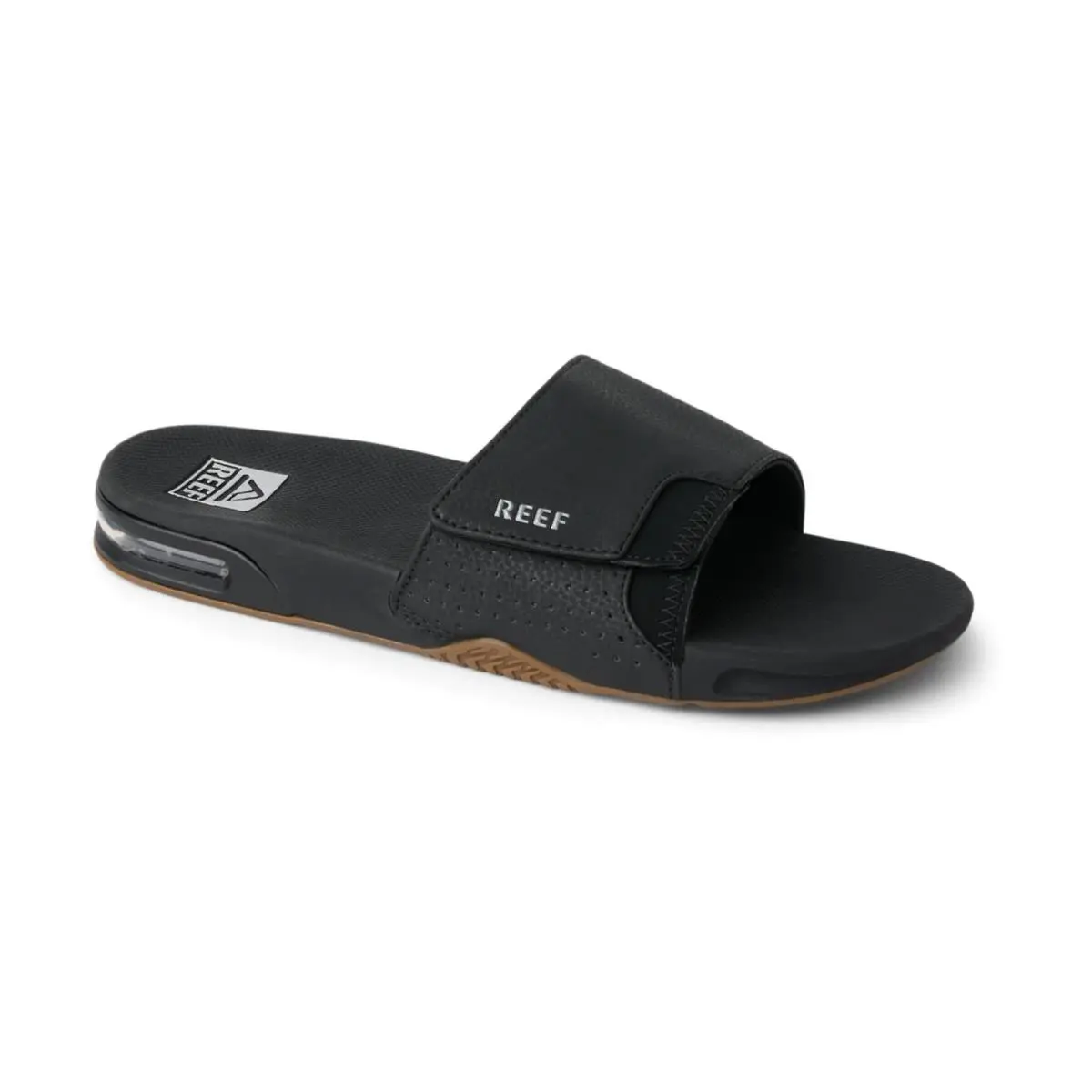 Reef Fanning Slide Men`s Sandals Black/silver - 7 Medium