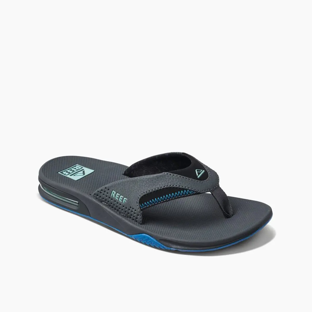 Reef Fanning Mens Comfort Beach Sandals Gunmetal/ocean - 5 Medium