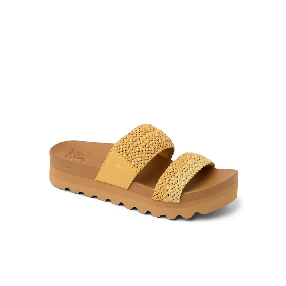 Reef Cushion Vista Hi Womens Comfort Platform Sand Yellow Duo Braid - 6 Medium
