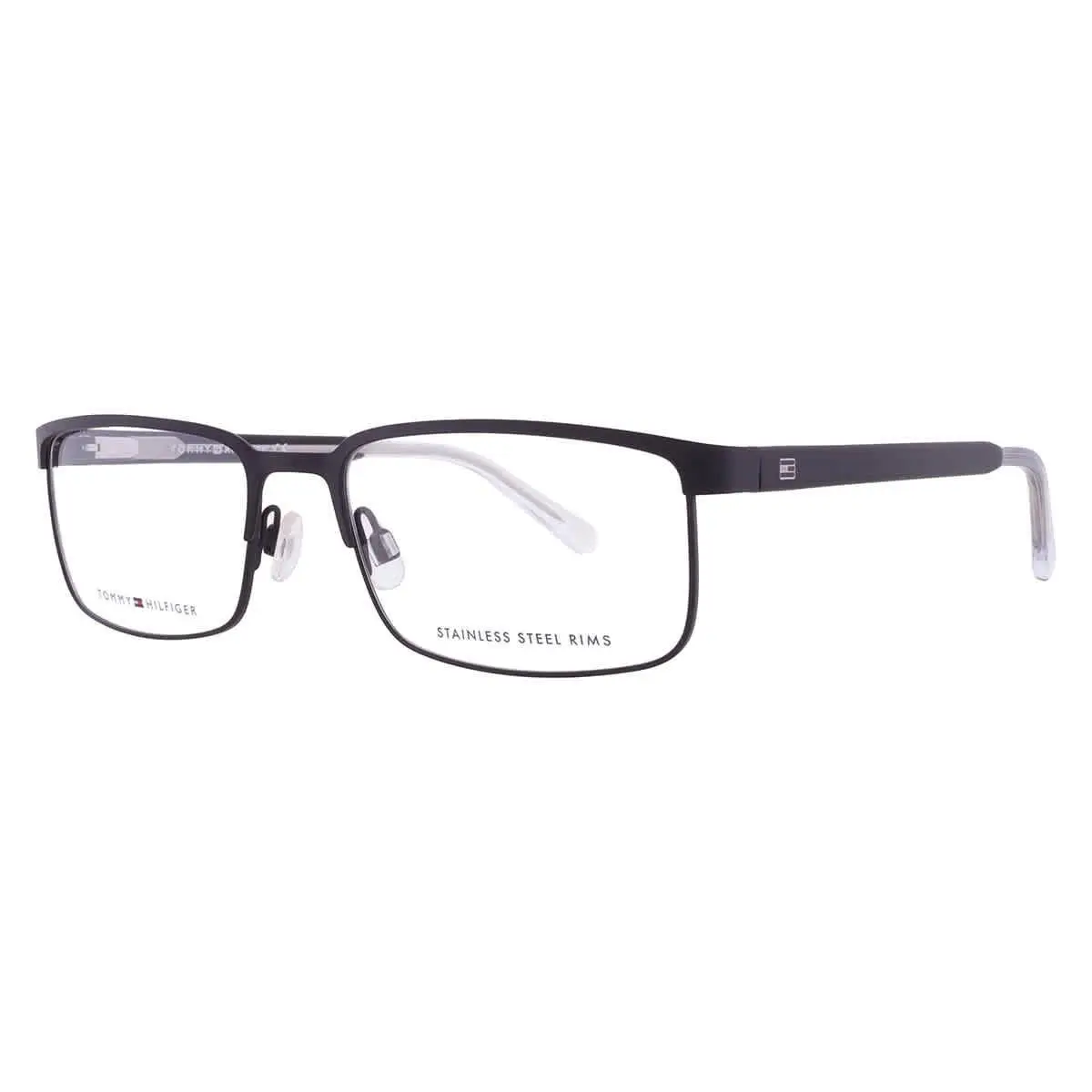 Tommy Hilfiger Demo Rectangular Men`s Eyeglasses TH 1235 0FSW 55 TH 1235 0FSW 55