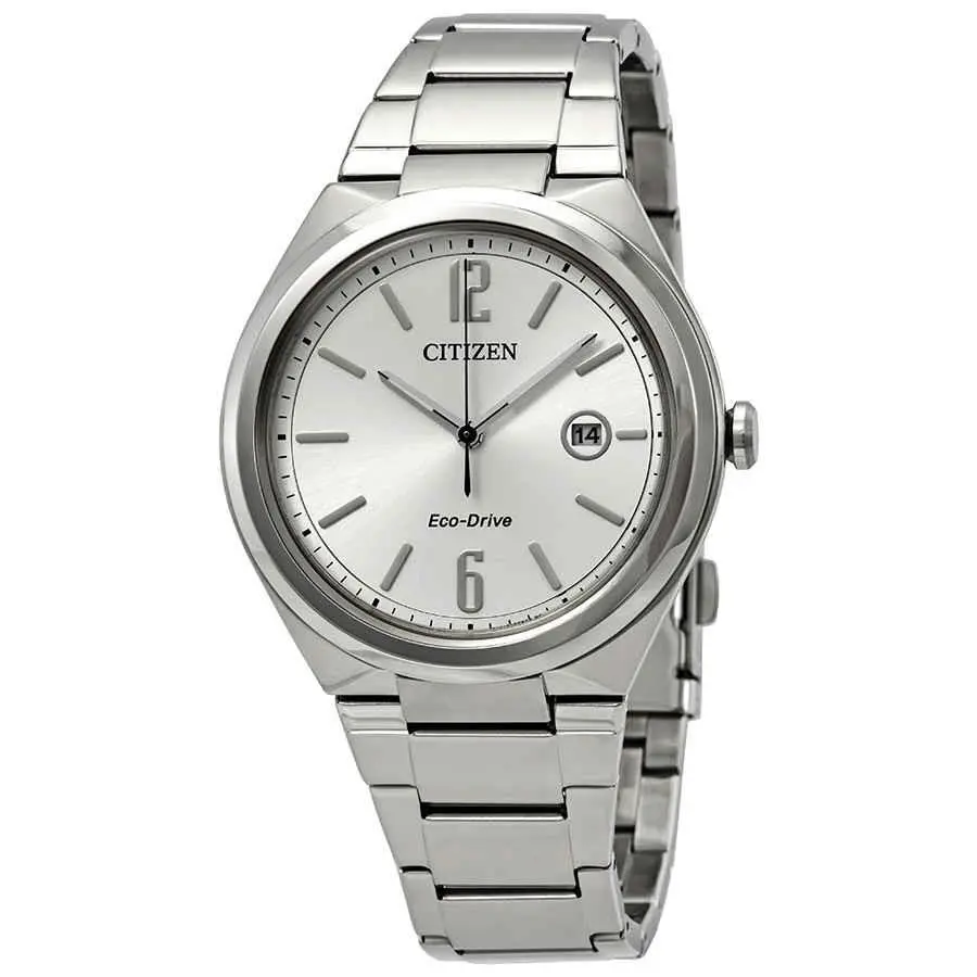Citizen Chandler Silver Dial Men`s Watch AW1371-83A - Silver, Dial: Silver, Band: Silver-tone