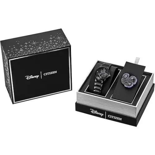 Citizen Women`s GA1075-68W Disney Villian Ursula Crystal Watch and Pin Gift Set