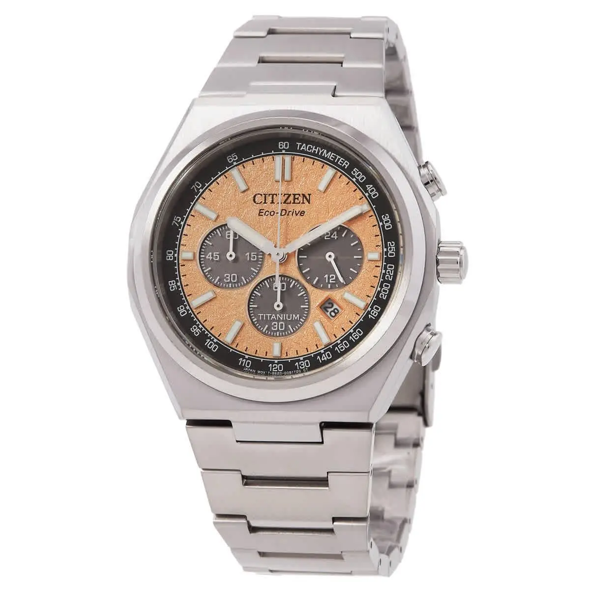 Citizen CA4610-85Z Zenshin Chrono Salmon Dial 42.5 mm Men`s Watch