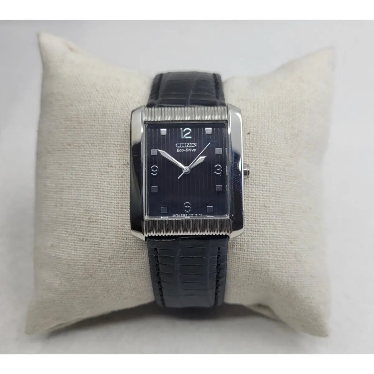 Citizen Eco-drive Black Dial Leather Strap Men`s Watch BJ6090-04H