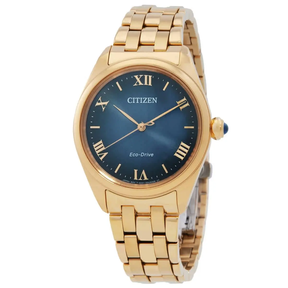 Citizen L Classic Eco-drive Blue Dial Ladies Watch EM1142-84L - Blue, Dial: Blue, Band: Gold-tone
