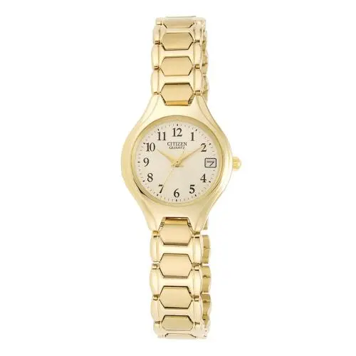 Citizen Quartz Champagne Dial Stainless Steel Women`s Watch EU2252-56P