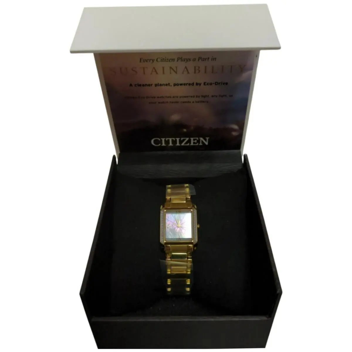 Citizen Ladies Eco-drive Gold Tone with 24 Diamond Accents Watch EW5612-53D