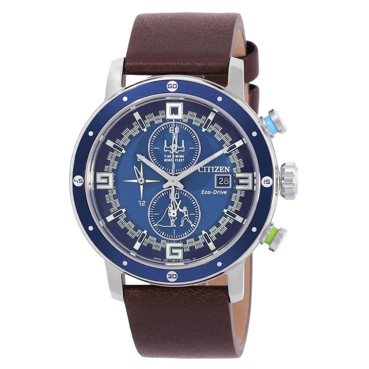Citizen Luke Skywalker Chronograph Blue Dial Men`s Watch CA0768-07W