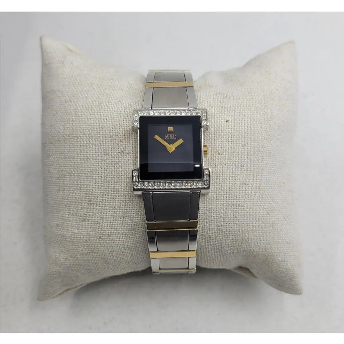 Citizen Eco-drive Crystal Two-tone Stainless Steel Women`s Watch EW8334-58E