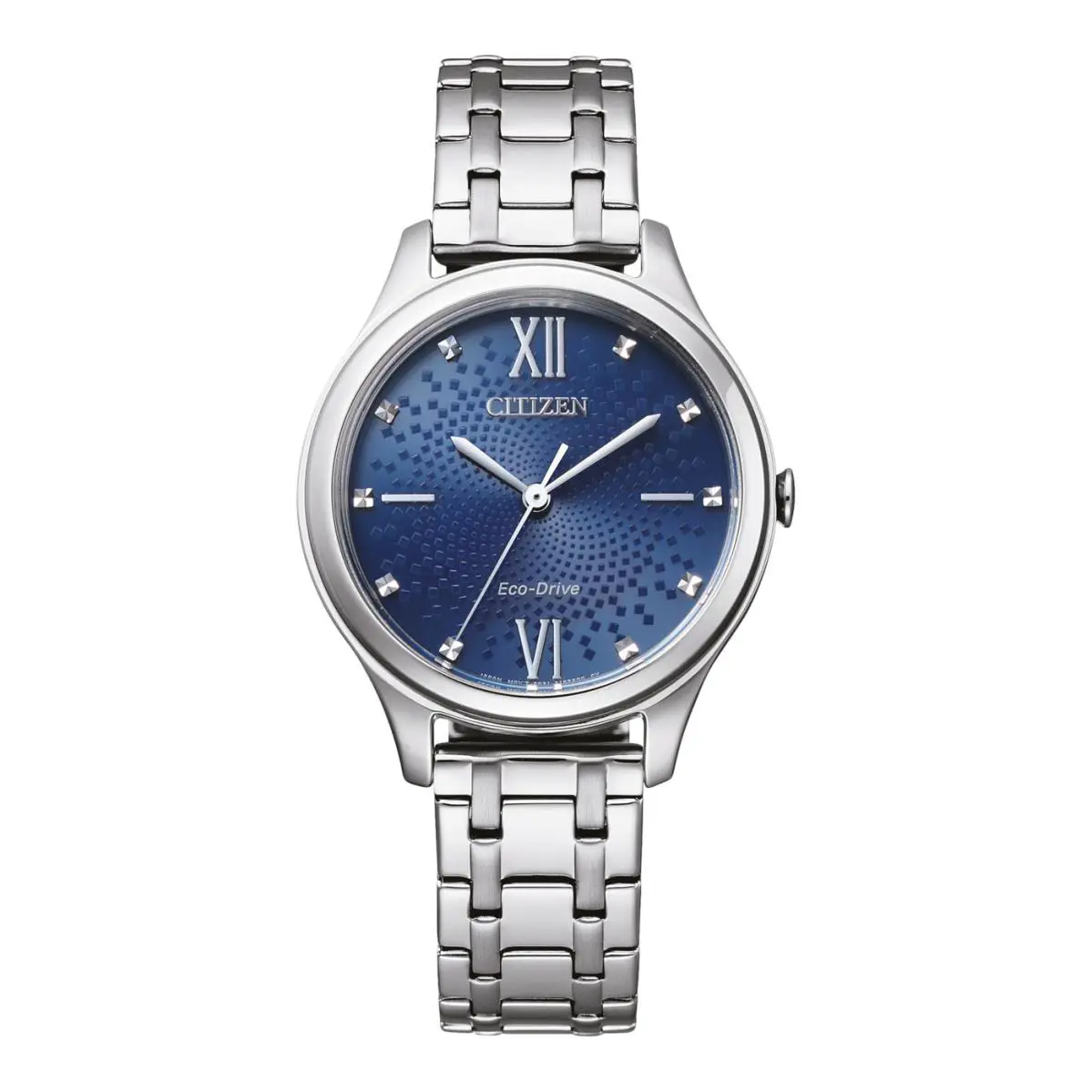 Citizen Eco Drive Ladies Blue Dial Stainless Steel Watch EM0500-57L