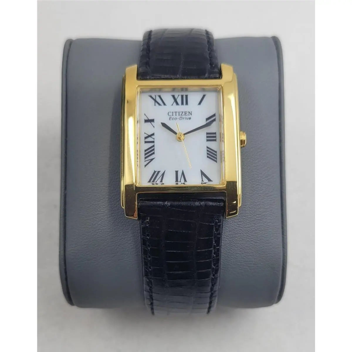 Citizen Eco-drive Black Leather Strap Men`s Watch BJ6242-08A