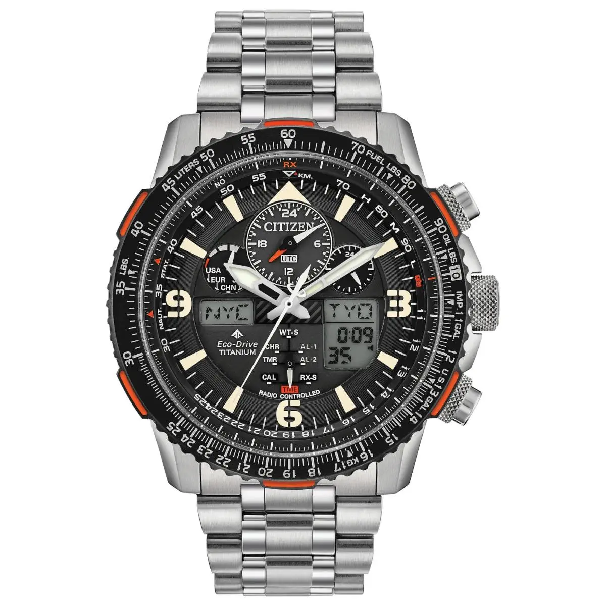 Citizen Promaster Eco-drive Gents Titanium Black Dial Men`s Watch JY8109-85E