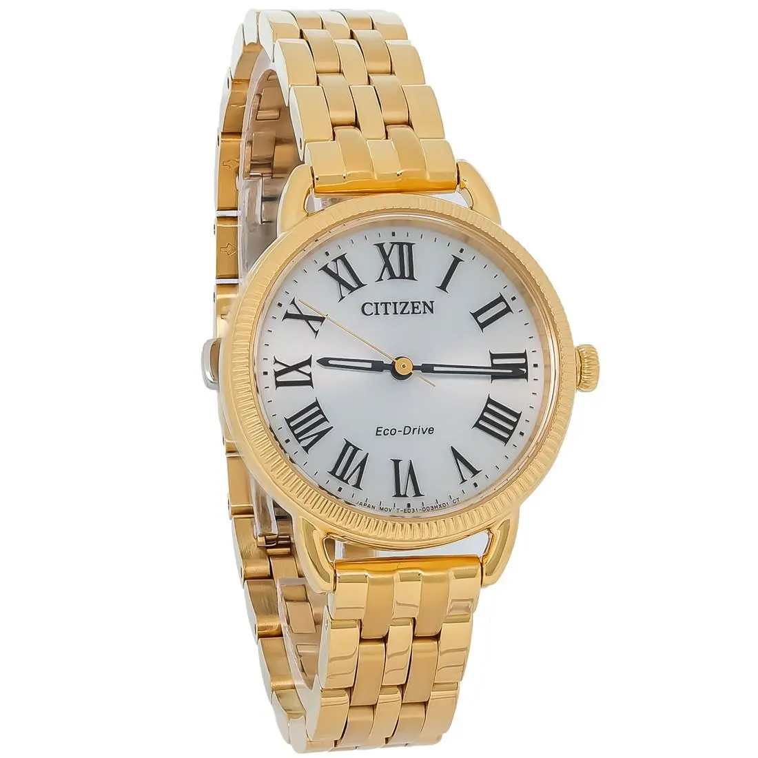 Eco-drive Classic Women`s Gold-tone Pvd Stainless Steel Watch EM1052-51A by Citizen