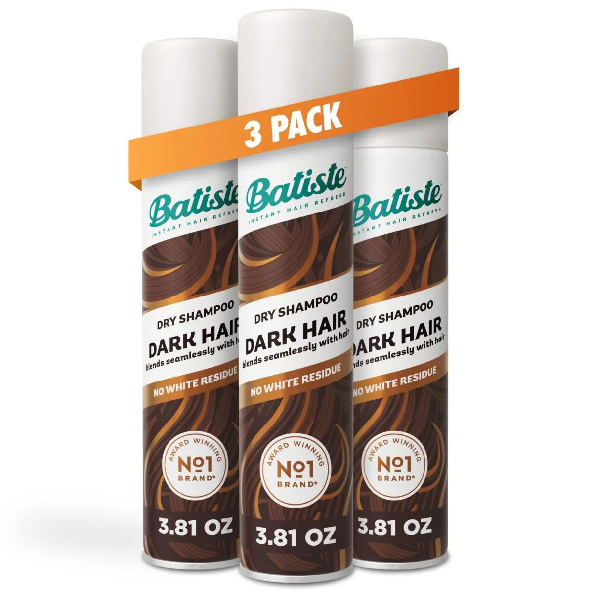 Batiste Dark Dry Shampoo Waterless Shampoo 3.81oz 3 Pack