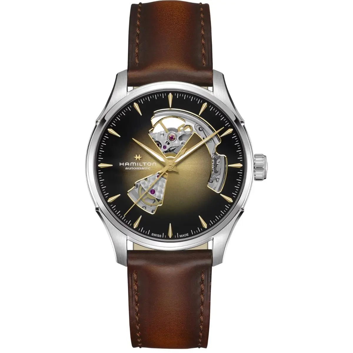 Jazzmaster Open Heart Auto 40mm in Champagne H32675501 by Hamilton