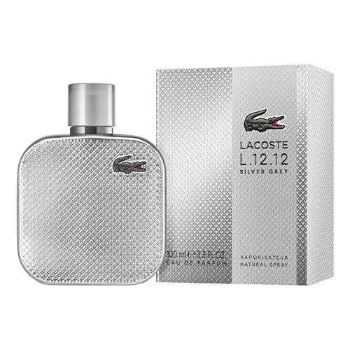 L.12.12 Silver Grey by Lacoste For Men 3.4oz Eau De Parfum Spray