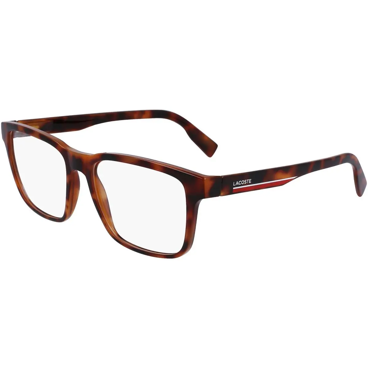 Men`s Havana Square Eyeglass Frames - L2926N 214 55 - Vietnam by Lacoste