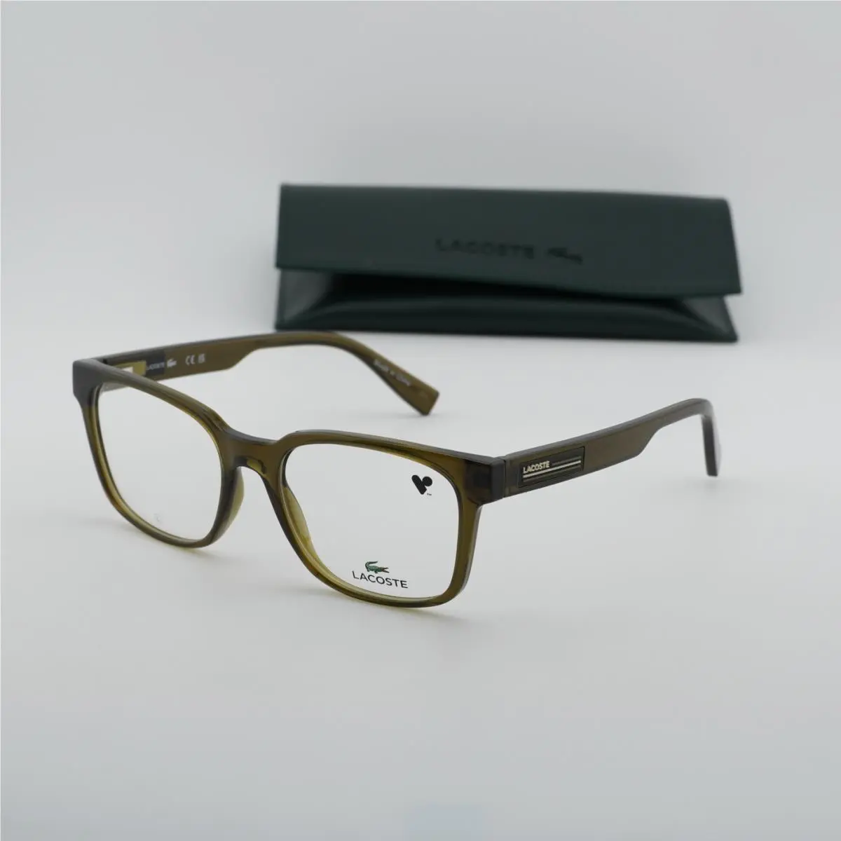 L2947 275 Transparent Khaki 54mm Eyeglasses by Lacoste