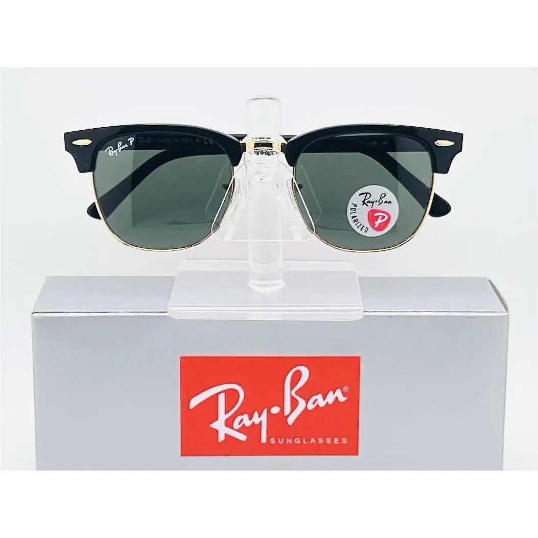 Ray-ban Clubmaster Classic RB3016 51mm Polarized Sunglasses - Black / Green Lens