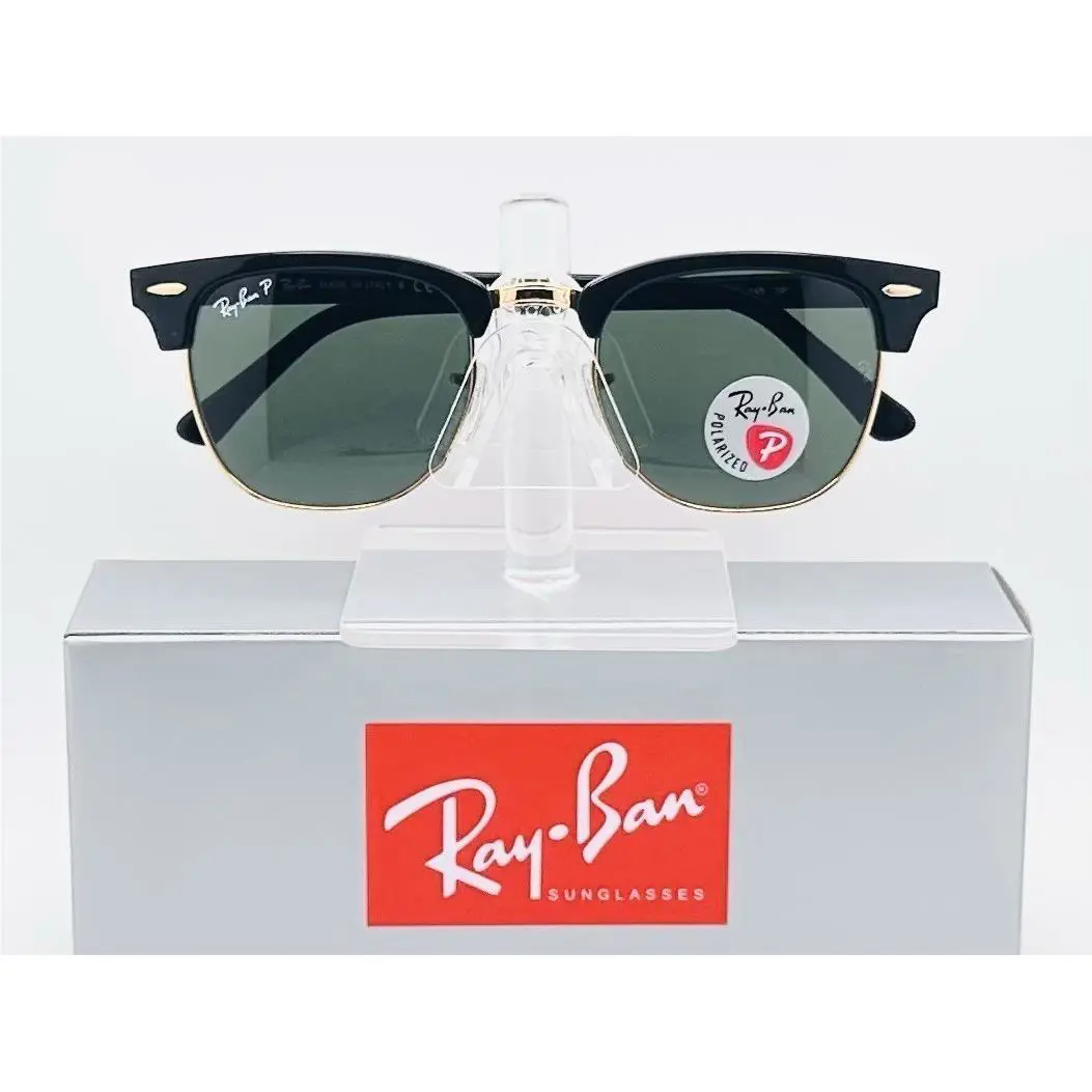 Ray-ban Clubmaster Classic RB3016 51mm Polarized Sunglasses - Black / Green Lens